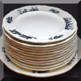 P87. Wedgewood ”Personages.” 11 Plates and a serving platter. - $82 